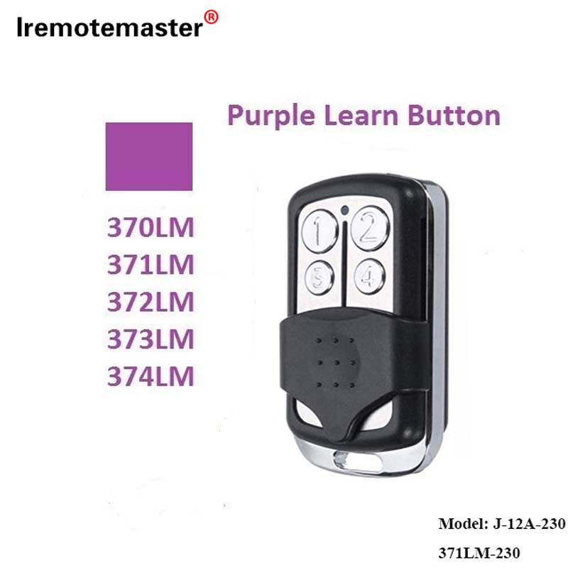 Don 370LM, 371LM, 372LM, 373LM, 374LM Maɓallin Koyi Purple 315MHz Mirgine Code