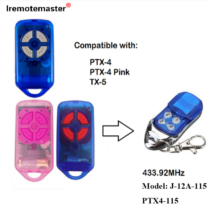 Don PTX4 433.92 MHz Rolling Code Garage Door Remote Control