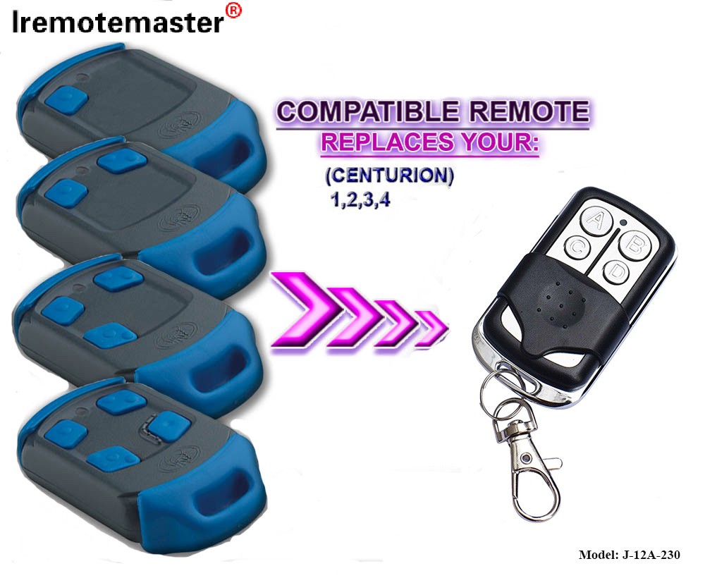 Ikon Nesa Mai Buɗe Ƙofar Garage 433MHZ Clone Rolling Code 4 Buttons